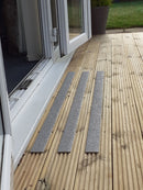 90mm Fine Grit Non-Slip Decking Strips - Anti-Slip for Damp & Frosty Conditions - Durable GRP - Easy Installation - Suitable for Indoor & Outdoor Use