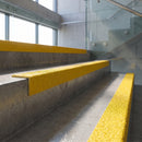 GRP Stair Nosing 55mm Tread Straight Edge Profile professionally fitted in use