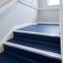 Haze PVC insert fitted in aluminium stair nosings on a medical centre staircase