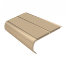 Aluminium Stair Nosing 90mm Bullnose Twin Insert, 2.44m, beige insert, Satin Bronze finish