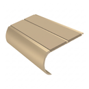 Aluminium Stair Nosing 3.22m Bullnose 53mm Double Insert, beige insert, Satin Bronze finish