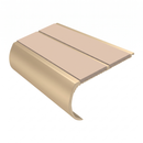 Bullnose Stair Nosing 2.75m Aluminium 53mm Double Insert, sahara insert, Satin Bronze finish