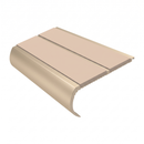 Aluminium Stair Nosing 90mm Bullnose Twin Insert, 3.22m, sahara insert, Satin Bronze finish