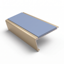 Rake Back Stair Nosing 2.44m Aluminium 62mm Single Insert, aura insert, Satin Bronze finish
