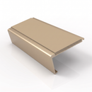 Commercial Rake Back Stair Nosing 3.22m Aluminium Single, beige insert, Satin Bronze finish