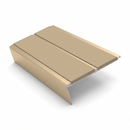 Rake Back Stair Nosing 3.22m Double Channel Aluminium, beige insert, Satin Bronze finish