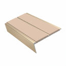 Rake Back Stair Nosing 3.22m Double Channel Aluminium, sahara insert, Satin Bronze finish