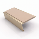 Rake Back Stair Nosing 2.44m Aluminium 62mm Single Insert, sahara insert, Satin Bronze finish