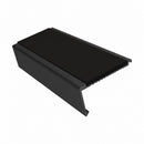 Rake back aluminium stair nosing, 62mm tread, premium black insert, satin black finish