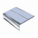 Square Aluminium Stair Nosing 3.22m Double Insert 5mm Gaug, aura insert, Mirrorflect Silver finish