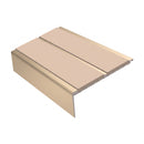 Square Aluminium Stair Nosing 3.22m Double Insert 5mm Gaug, sahara insert, Satin Bronze finish