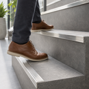 Stainless Steel Anti-Slip Stair Nosing R10 | 30mm Tread | 11 Depths & 4 Lengths | Standard & Marine Grade