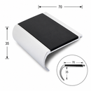 Heavy duty carpet stair nosing profile with anti-slip rubber insert