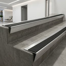 DDA anti-slip aluminium stair nosing 67x55mm with colour contrast insert