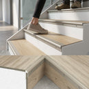 Anodised Aluminium LVT Stair Nosing Inner Corner 28x28mm for 5mm Flooring – Durable, Slip-Resistant, Easy Install with Screws
