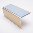 Heavy Duty Rake Back Aluminium Stair Nosing 3.22m, 62 x 56, aura insert, Satin Bronze finish