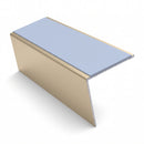 Heavy Duty Rake Back Aluminium Stair Nosing 2.44m, 62 x 56, aura insert, Satin Bronze finish