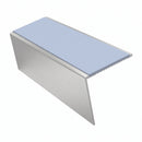 Aluminium Stair Nosing 2.75m 46mm Tread 25mm Riser, aura insert, Satin Silver finish