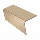 Heavy Duty Rake Back Aluminium Stair Nosing 2.44m, 62 x 56, beige insert, Satin Bronze finish