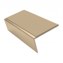 Aluminium Stair Nosing 3.22m 46mm Tread 25mm Riser Rake Ba, beige insert, Satin Bronze finish