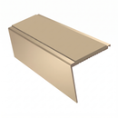 Heavy Duty Rake Back Aluminium Stair Nosing 3.22m, 62 x 56, beige insert, Satin Bronze finish