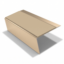 Aluminium Stair Nosing 3.22m 70mm Tread Custom Finishes, beige insert, Satin Bronze finish