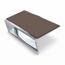 Aluminium Stair Nosing 3.22m 46mm Tread 25mm Riser Rake Ba, brown insert, Mirrorflect Silver finish