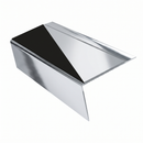 Rake Back Stair Nosing 2.75m 70mm Tread Anti Slip Vinyl, hazard insert, Mirrorflect Silver finish