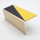 Heavy Duty Aluminium Stair Nosing 3.22m Slip Resistant, hazard insert, Satin Bronze finish