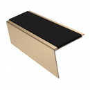 Heavy Duty Rake Back Aluminium Stair Nosing 3.22m, 62 x 56, premium black insert, Satin Bronze finish