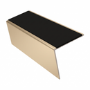 Heavy Duty Aluminium Stair Nosing 3.22m Slip Resistant, premium black insert, Satin Bronze finish