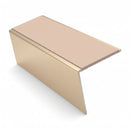 Heavy Duty Rake Back Aluminium Stair Nosing 2.44m, 62 x 56, sahara insert, Satin Bronze finish