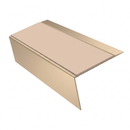 Aluminium Stair Nosing Rake Back 2.44m 70mm Single Channel, sahara insert, Satin Bronze finish