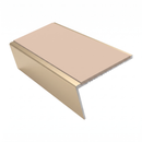 Aluminium Stair Nosing 3.22m 46mm Tread 25mm Riser Rake Ba, sahara insert, Satin Bronze finish