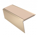 Heavy Duty Rake Back Aluminium Stair Nosing 3.22m, 62 x 56, sahara insert, Satin Bronze finish