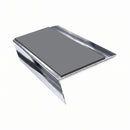 Rake Back Aluminium Stair Nosing | Single Channel | 3.22m , mid grey insert, Mirrorflect Silver finish