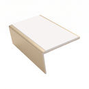 Single Channel Stair Nosing 2.75m | Rake Back | Aluminium , white insert, Satin Bronze finish