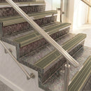Raked back aluminium stair nosing, light bronze with light bronze aluminium insert
