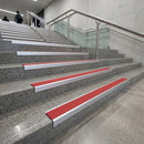 60mm x 55mm Aluminium Non-Slip Stair Nosing with Coloured PVC Insert – Durable, DDA Compliant, Ideal for Commercial and Industrial Use