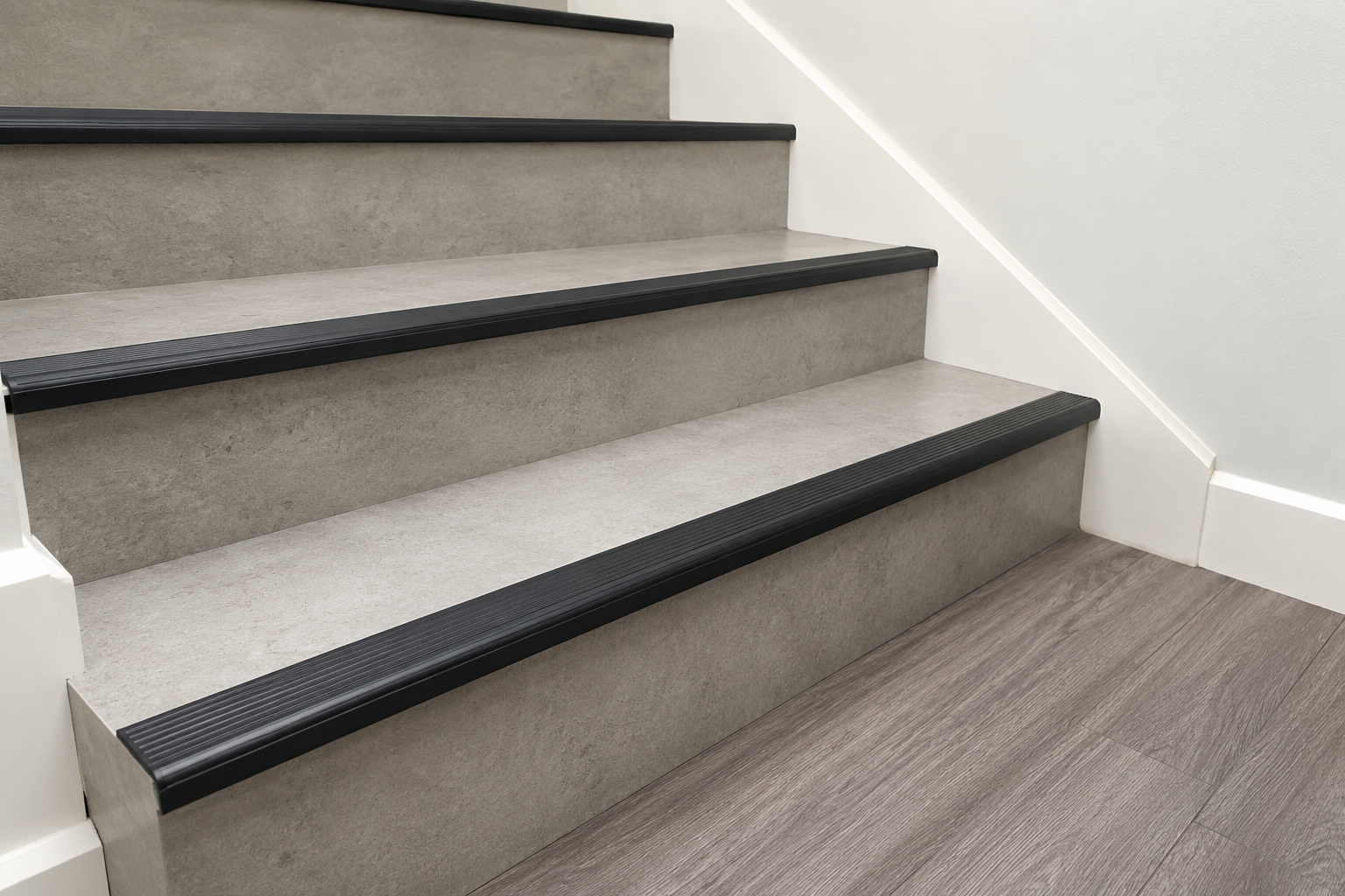 Retrofit Flexible PVC Stair Nosing | Bevelled Anti-Slip Edge 62mm