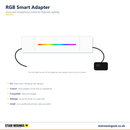 RGB smart adapter for LED stair lighting with voice and smartphone control guide