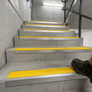 Aluminium Non-Slip Stair Nosing 63mm x 32mm DDA Compliant, Durable with PVC Insert Various Sizes & Colours for Safety in Commercial Spaces