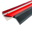 Black Bullnose Non-Slip Nosing Self-Adhesive Edging Strip - 50x25mm - High-Quality PVC, Easy Install, Enhanced Safety for Stairs, Wood, Tile, Concrete