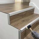 Aluminium Stair Nosing for 5mm LVT Flooring – Anodised Edge Profile Trim – 28 x 14.5mm – Hidden Fixings