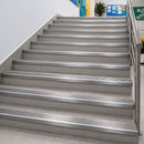 Anodised aluminium stair nosing with anti-slip ribbed surface, 65x42mm profile for indoor outdoor step edges