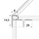 Aluminium Stair Nosing for 5mm LVT Flooring – Anodised Edge Profile Trim – 28 x 14.5mm – Hidden Fixings