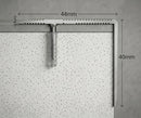 Dimensions diagram for the 44mm surface mount aluminium step nosing