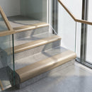 Solid Brass Ridged Stair Nosing, Custom Lengths 250-2800mm professionally fitted in use