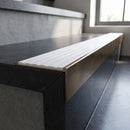 Solid Brass Stair Nosing 59mm Slimline Profile with Infill in antique bronze finish fitted on a step edge