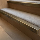 Solid Brass Stair Nosing 67x55mm Serrated Tread Square Edge, Cut to Size 700-2700mm — Finish: Antique Brass
